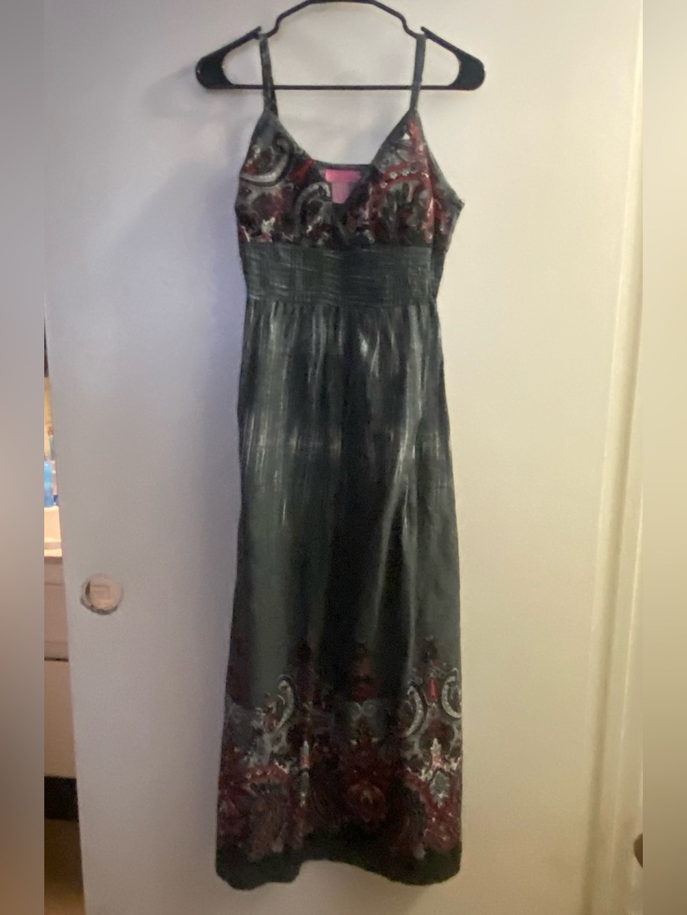She’s Cool Womens M Medium Maxi Tank Dress Boho Pirate Goth Whimsygoth Paisley
